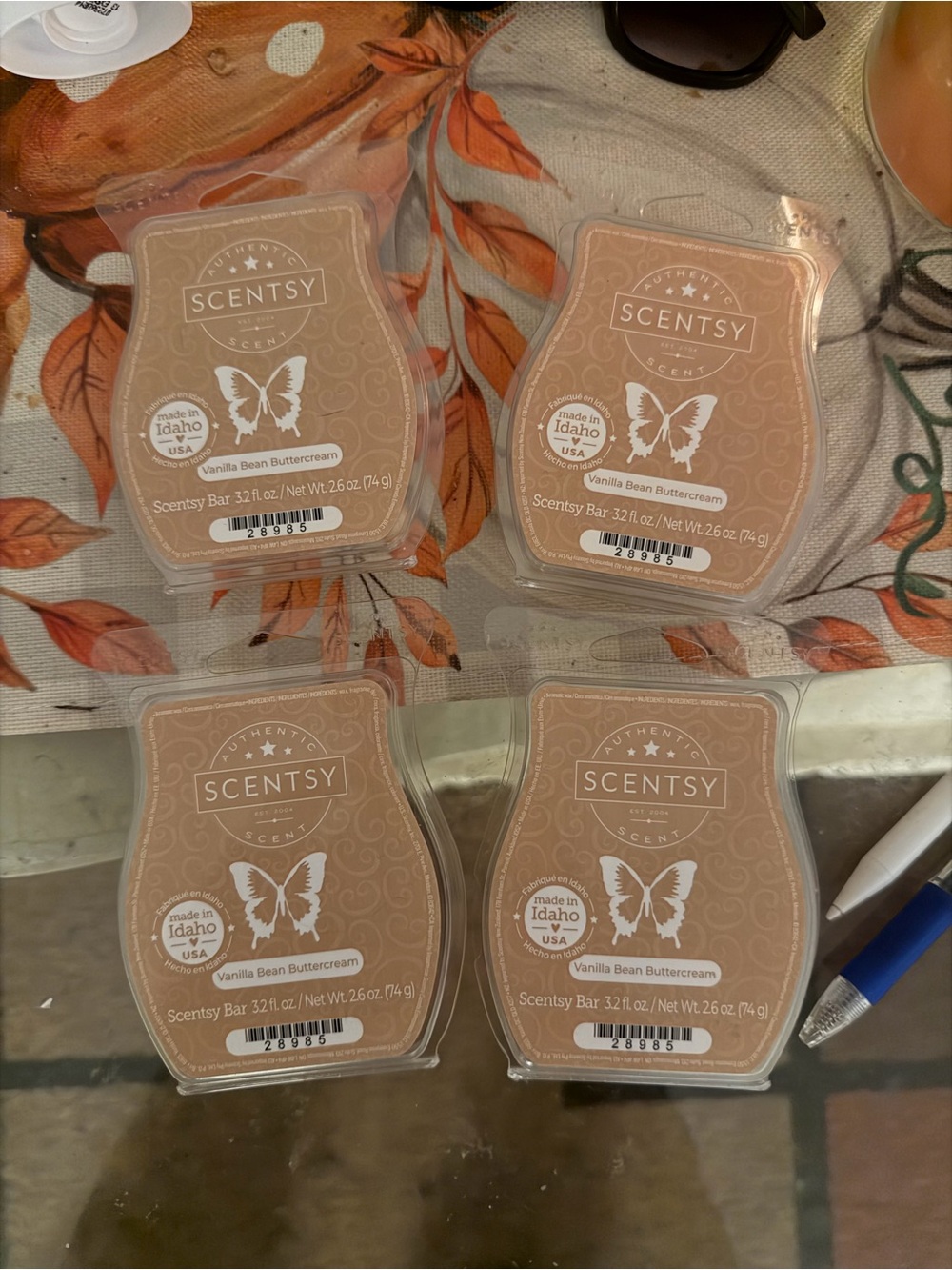 Scentsy Vanilla Bean Buttercream Wax Bars - Cream Pack of 4
